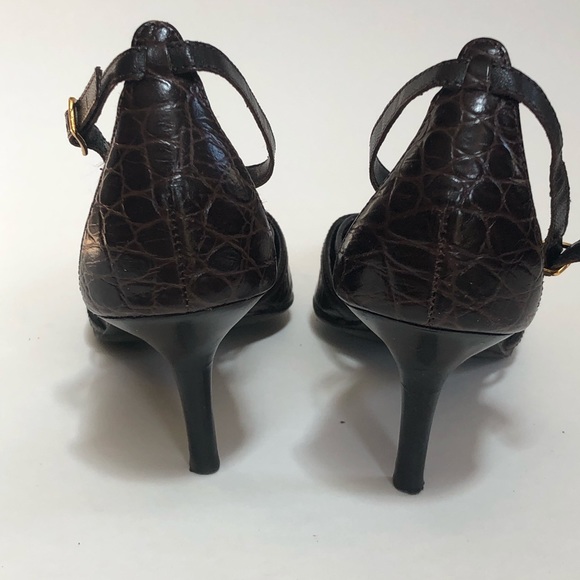 Ralph Lauren closed-toe sandals. Dark brown. - Picture 3 of 4